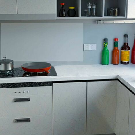 1 Roll Clear Oil Resistant Kitchen Backsplash Wall Sticker Film - Removable Self Adhesive Vinyl Film Roll for Cabinet Doors, Walls, Furniture, Kitchen, Home（60cmX3m）