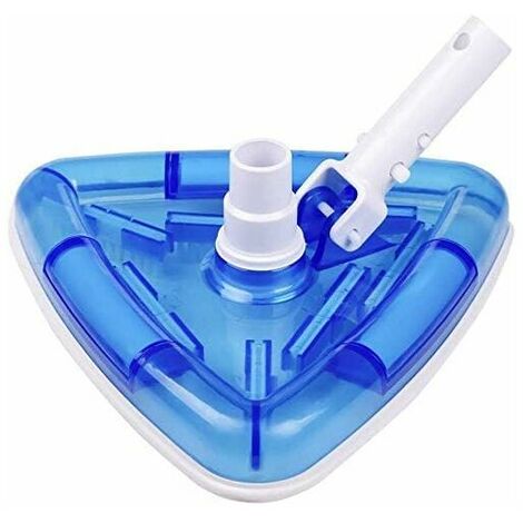 Transparent Triangular Blue Vacuum Head with Swivel and Brush for Pools,Spa (1/5)