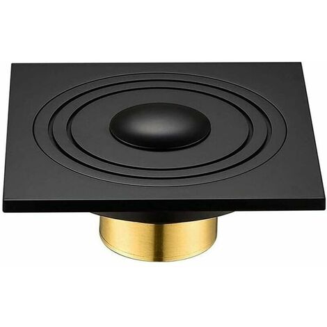 Linear Shower Drain Shower Drain Cover,Full Copper Deodorant Thickened Deep-Water Sealed Floor Drain, Deodorant, Overflow-Proof And Insect-Proof Sealed In-line Floor Drain ( Size : 10X10cm ) (1/4)