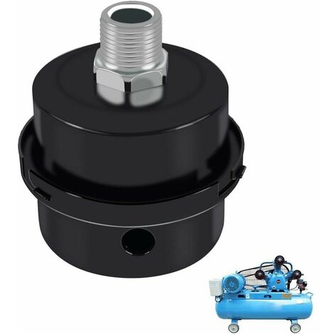 Air compressor muffler, muffler suction filter muffler metal muffler，Air Compressor Filter Spare Parts, Air Compressor Muffler Accessories with 3/8 Thread (3/8 PT 16mm)