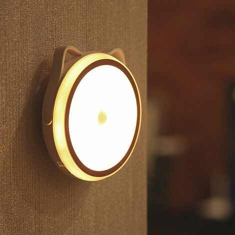 Sensor Lights USB Rechargeable Wireless Wall Light LED Lamps Auto/On/Off Stairs Living Room Bathroom Corridors Closet Kitchen Cabinets (600mah，Warm White)