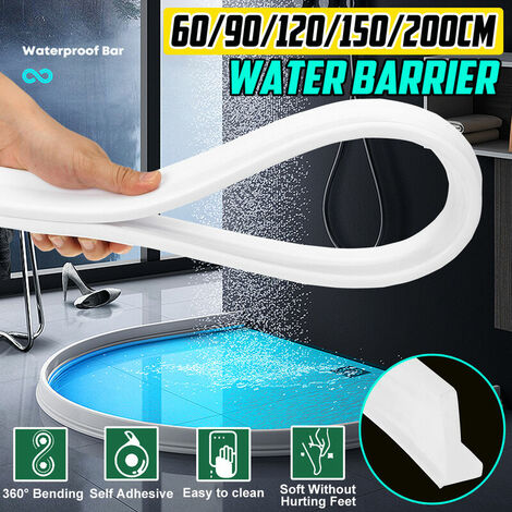 Home Shower door Dam Water stopper Foldable shower threshold Water barrier (150 cm)