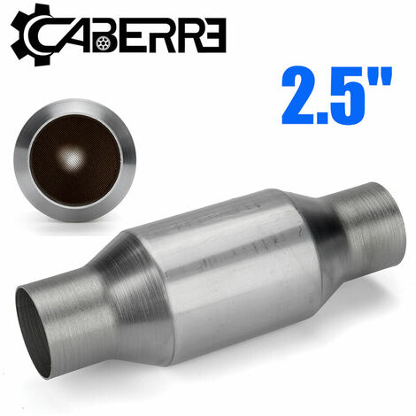 Three Way Catalytic Converter Diameter 2.25'' Diameter 11'' Length 4'' Center Diameter Round Universal Heat Shield Performance Catalytic Converter