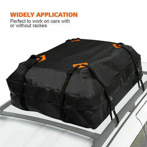 Waterproof Car Roof Top Rack Carrier Bag Luggage Storage Cube Bag 44x34x17in