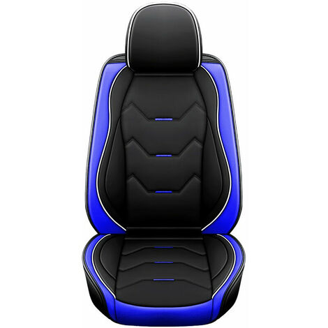 Universal PU Leather Car Van Front Seat Cushion Pad Cover Protector Mat(Blue Type F 1pc Full Seat Cover) (1/3)