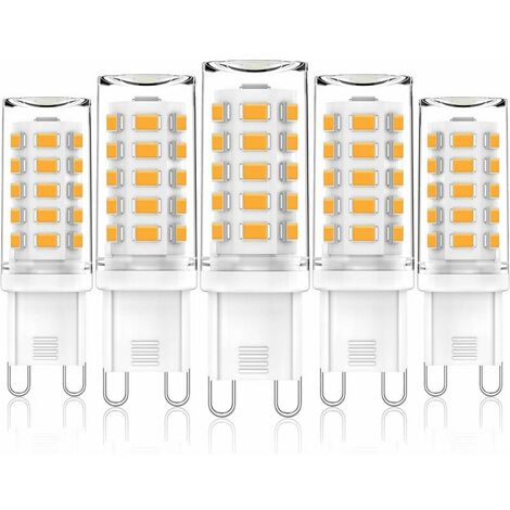 G9 LED Bulbs Dimmable, Warm White 3000K, 3W G9 LED Light Bulb, 28W 33W 40W Halogens Equivalent, AC 220-240V, 400LM, CRI85, Mini G9 LED Capsule Bulb for Home Lighting, No Flicker, 5 Pack, [Energy Class (1/5)