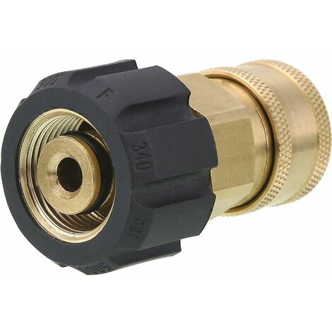 Tool Daily Quick Connect Socket for Pressure Washer Gun and Hose, 3/8 Inch Socket to M22 14mm Metric Swivel, 5000 PSI (1/4)