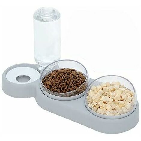 Elevated Cat Bowl Set Double Anti Vomiting Cat Bowl Inclined Kitten Bowl Wet and Dry Food Bowl for Cats and Puppies (1/5)