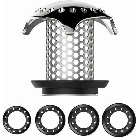 Bathtub Filter Hair Catcher Stainless Steel Drain Hair Catcher Filter for Bathtub Assorted Drain Sizes 3.5cm to 4.5cm (1/5)