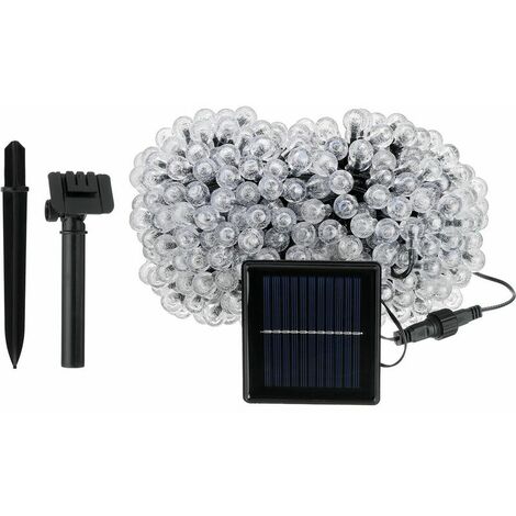 8 Modes Solar Garden Balls Lights, Waterproof Garlands Outdoor Fairy Lights Globe Crystal Balls Decorative Lighting (Multicolor, 500LED 50M)