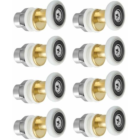 Shower Door - Roller Caster Wheel for Shower Door Sliding Rollers Door Roller Replacement Wheel 8pcs 25mm (1/5)