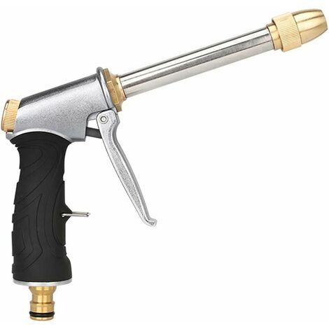Watering Gun, High Pressure Garden Sprayer, Shower Spray Gun, for Garden, Lawn Watering, Car Washing, Pet Washing (Silver) (1/5)