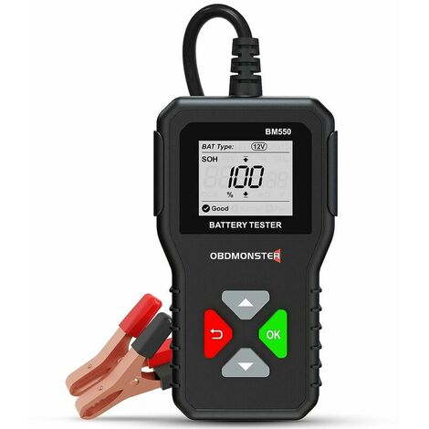 Battery Tester 6V 12V 24V,100-2000 CCA 2Ah-220Ah Automotive Alternator Tester Digital Battery Analyzer for Car/Truck/Motorcycle/ATV/SUV/Boat/Yacht (1/5)