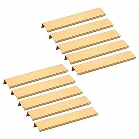 10pcs Invisible Furniture Handle -gold Kitchen Cabinet Drawer Furniture Handle 160MM (1/5)