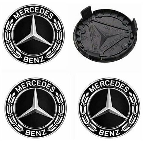 Pieces Center Caps Compatible with Mercedes Benz 75mm Center Wheel Cover ABS Car Accessories