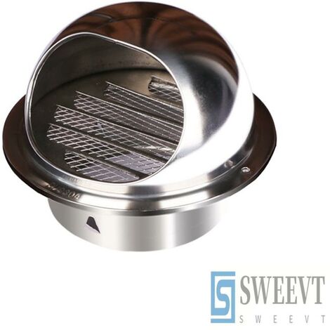 Sortie d'Aération Murale de Couverture, Grille Ronde d'Évent d'Air en Acier Inoxydable, Tuyau d'Échappement Respirable de Hotte de Gamme, 200mm (1/4)
