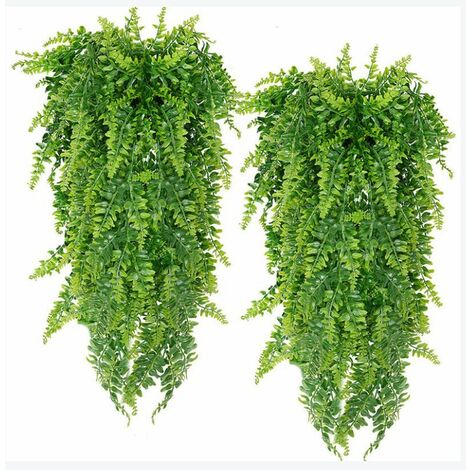 2 Pièces Plante Artificielle Fougère de Boston - Déco mur végétal tombante, intérieur extérieur, mariage (1/3)