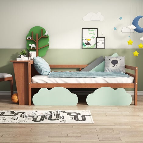 Tree Shelves Kids Toddler Bed with Storage Drawers and Desk – Single Tree Shape Daybed with 2 Drawers, 3FT (90190cm)