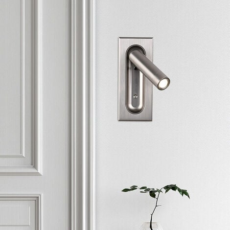 Reading light with hidden switch hotel project recessed wall light Bedside reading light LED 3W warm light 3000K B