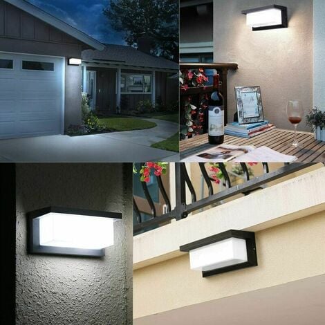 LED Outdoor Wall Light with 360 Ḟ Outdoor Lighting Modern Waterproof Exterior Wall Lamp Porch External Lamp Aluminum IP65 18W for Home Patio,Cool White Outdoor Wall Light