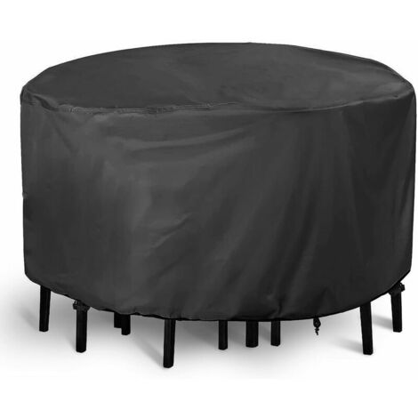 Garden Furniture Covers, Round Patio Table Cover, Waterproof, Anti-UV, Upgraded Tear-Resistant 420D Oxford Outdoor/Rattan Patio Furniture Cover 128  71cm (1/5)