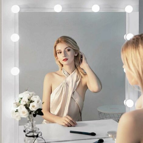 Hollywood Vanity Mirror LED Light Kit for Makeup,Makeup Lamp,Cosmetic Mirror Light,Table Vanity Light,2.7M,10 LED Bulbs,USB Powered