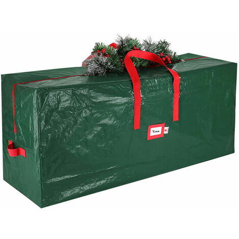 Christmas Tree Storage Bag Waterproof Artificial Tree Storage Container Zippered Holiday Tree Bag with Handles for Christmas Holiday, 48 x 15 x 20 Inch (Green) (1/5)