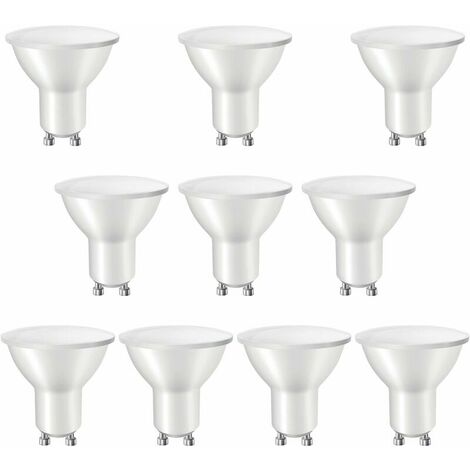 GU10 LED Spotlight Bulbs, 40W Halogen Bulb Equivalent, 5W, 400lm, Daylight White 6000K, Energy Saving Spot Light Bulb for Ceiling Lights, 120°Beam Angle, 10 Pack [Energy Class A]