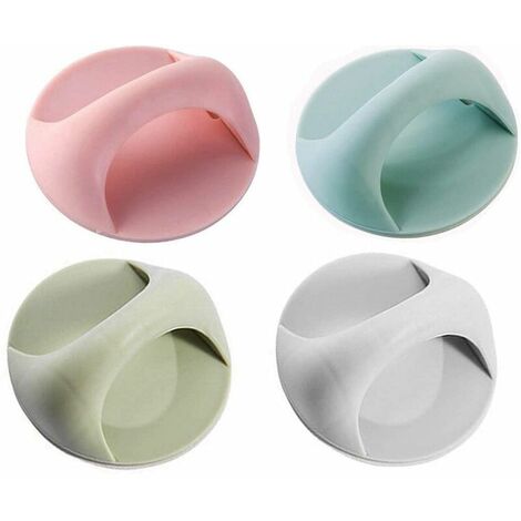 Adhesive Sliding Door Handle 8PCS Self Adhesive Safety Handle Auxiliary Handle For Window Cupboard Drawer Cabinet Auxiliary Reco.ukigerator (Blue Green Pink White) (1/5)