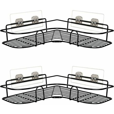 Corner Shower Caddy storage Bathroom Organizer Storage, Shower Organiser Rack Bathroom Corner Shelves No Drilling Stainless Steel (2 Packs) (1/5)