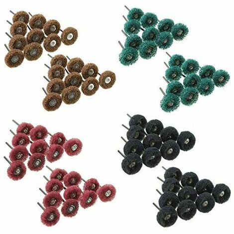 80PCS Abrasives Polishing Wheel Polishing Wheels Brown 2.5cm Grit 80 150 Grit 240 Grit 300 Grit 80pcs for Dremel Rotary Tools (1/5)
