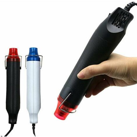 Handheld Hot Air Gun, Mini Heat Gun, Mini Hot Air Gun, Portable Heat Gun for DIY Shrink Wrapping, Plastic, Fabric, etc. Mini 300W Multi Function Electrical Heat Tool (British Standard Black) (1/5)