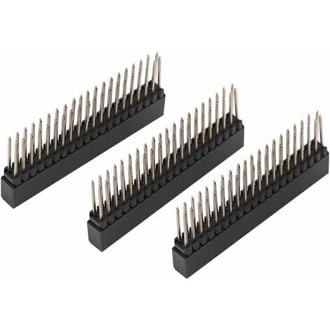 3pcs 2 x 20 Pins 2.54m Pitch Extra Tall Female Dual Row Short Pin ...