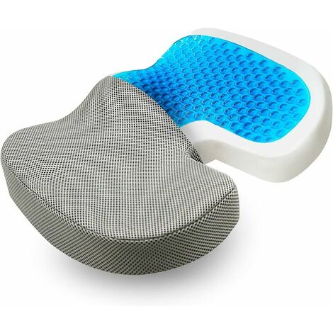 Premium Orthopaedic Office Seat Cushion 45cm x 7cm x 35cm Gray (1/5)