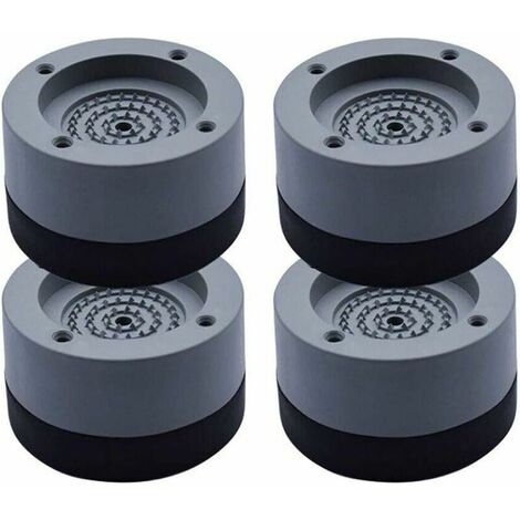 Vibration damper, 4 pieces anti-vibration mat vibration damper for washing machine and dryer 4 cm (gray, 4 cm) (1/4)