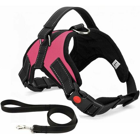 No Pull Dog Harness Breathable Adjustable Comfort co.ukee Lead Included for Small Medium Large Dog Best for Training Walking L Pink (1/5)