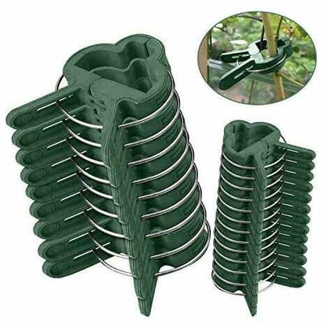 Plant clips 60 PCS extra large Plant clips Stable clip to secure plants Supports planting (30 large + 30 small)