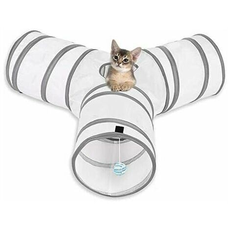 Cat Tunnel Cat Game, Rabbit Tunnel Pet Tunnel 3 Way Crinkle Tunnel Collapsible Tube Toy for Cats Rabbits, Dogs, Pets (1/5)