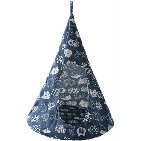 Hanging Bed for Hammocks Removable Cat Hanging House Conical Hammock Pet Tent for Small Cat Dogs - M (With Steel Ring)