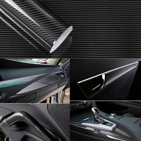 Carbon Fiber Sticker LZLRUN 6D Carbon Fiber Vinyl Wrap - 30x150cm High Gloss Car Interior Film Car Vinyl Wraps - Foto 9