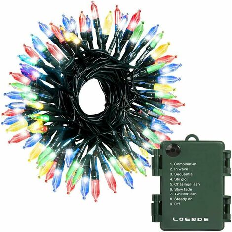 Solar Fairy Lights Outdoor Waterproof, 20LED Solar Garden Lights, 8 Mode 5M Indoor/Outdoor Solar String Lights for Garden Patio Yard Home Christmas Parties Wedding(Multi-Coloured) (1/5)