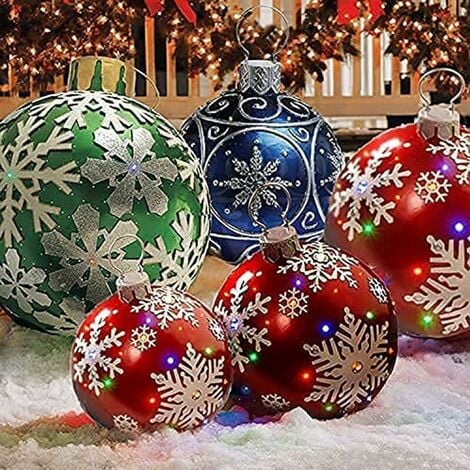 Outdoor christmas decorations tree balls discount