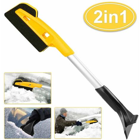 Professional ice scraper, car ice scraper snow brush, 2 in 1 scraper brush suitable for car windows