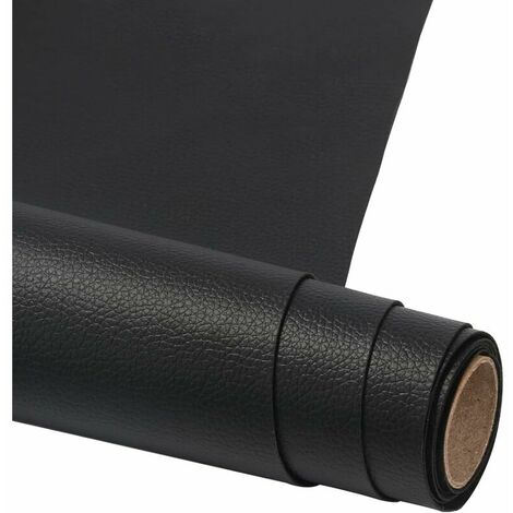 Faux Leather Sticker 50 x 137 cm - Leather Repair Patch - Leather Repair Adhesive for Sofas, Handbags, Jackets, Car Seats, Leather Furniture Repair and Renovation - Black (1/5)