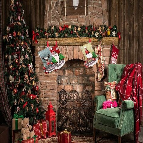 Christmas Socks Christmas Stocking Christmas Stocking Santa Gift Hanging Bag for Christmas Tree Decoration 3 Pieces