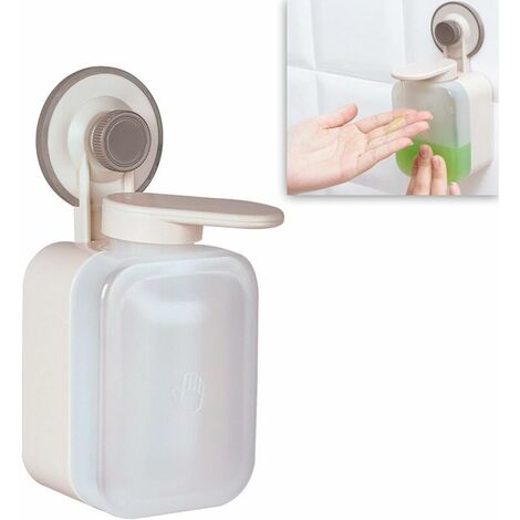 Soap Dispenser, Suction Cup Wall Mounted Soap Dispenser, Suction Cup, Soap Holder for Homes, Hotels, Restaurants, Sinks, Bathrooms