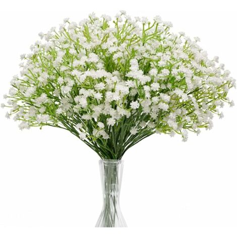 Gypsophila artificial flowers, artificial baby's breath flowers 10 packs DIY wedding bouquet party table center decoration floral decoration and home decoration fake gypsophila (1/5)
