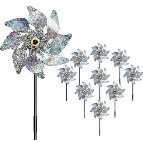Bird Repellent, 10pcs Windmill Reflector, Reflective Bird Repellent, Anti-Bird Reflective Windmill Bird Repellent to Protect Bird (1/5)