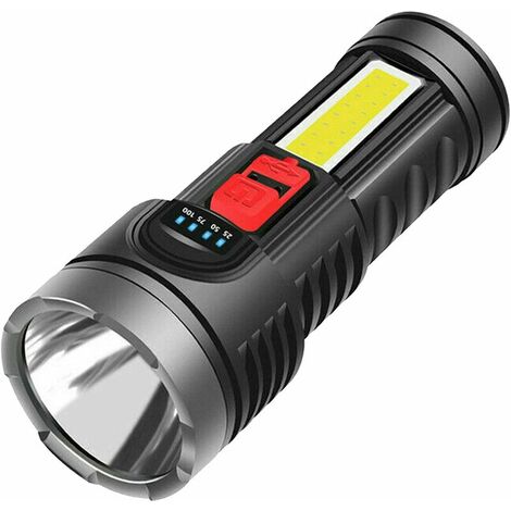 LED Torch, Super Bright 6000 Lumens Torch USB Rechargeable Handheld Torch Waterproof Torch Outdoor Camping Light (1/5)