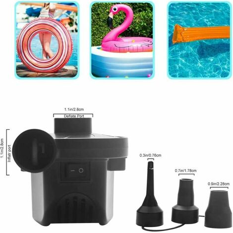 70W Electric Inflator Deflator Pump – Great For Air Beds, Toy Boats, Pool Floats, And More